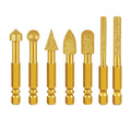 Diamond Grinding Bits 6mm Hex Shank Set For Tile Glass Ceramic & Stone