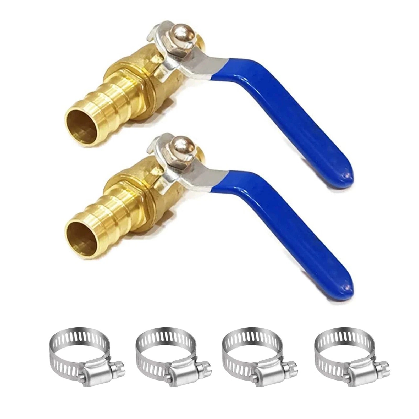 Brass Hose Barb Ball Valve 16mm Quarter Turn For Automotive Plumbing