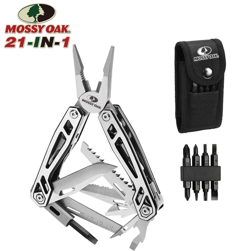 Mossy Oak 21-in-1 Multitool Stainless Steel Pocket | Built Supply Co