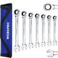 Workpro 7-piece Ratcheting Combination Wrench Set, 72 Teeth Metric