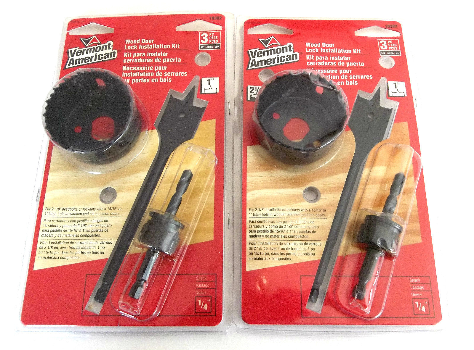 2 Vermont American Wood Door Lock Kits