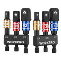 WORKPRO 6PC Impact Grade Socket Adapter Set 1/4" 3/8 1/2 Dr Extension