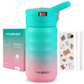 HAUSHOF Kids Water Bottle 12 oz Stainless Steel Vacuum Double Wall Insulated Cup