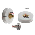 White Replacement Shower Door Rollers Runners Wheels Grooved 22.5mm