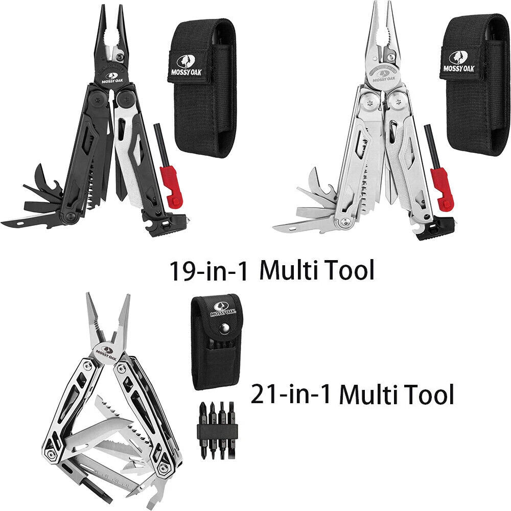 Mossy Oak Multitool 21-in-1/19-in-<wbr/>1 Stainless Steel Multitool