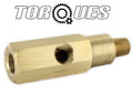 1/8" Npt Male to Female Extender with a 1/8" Npt Female Side Port in