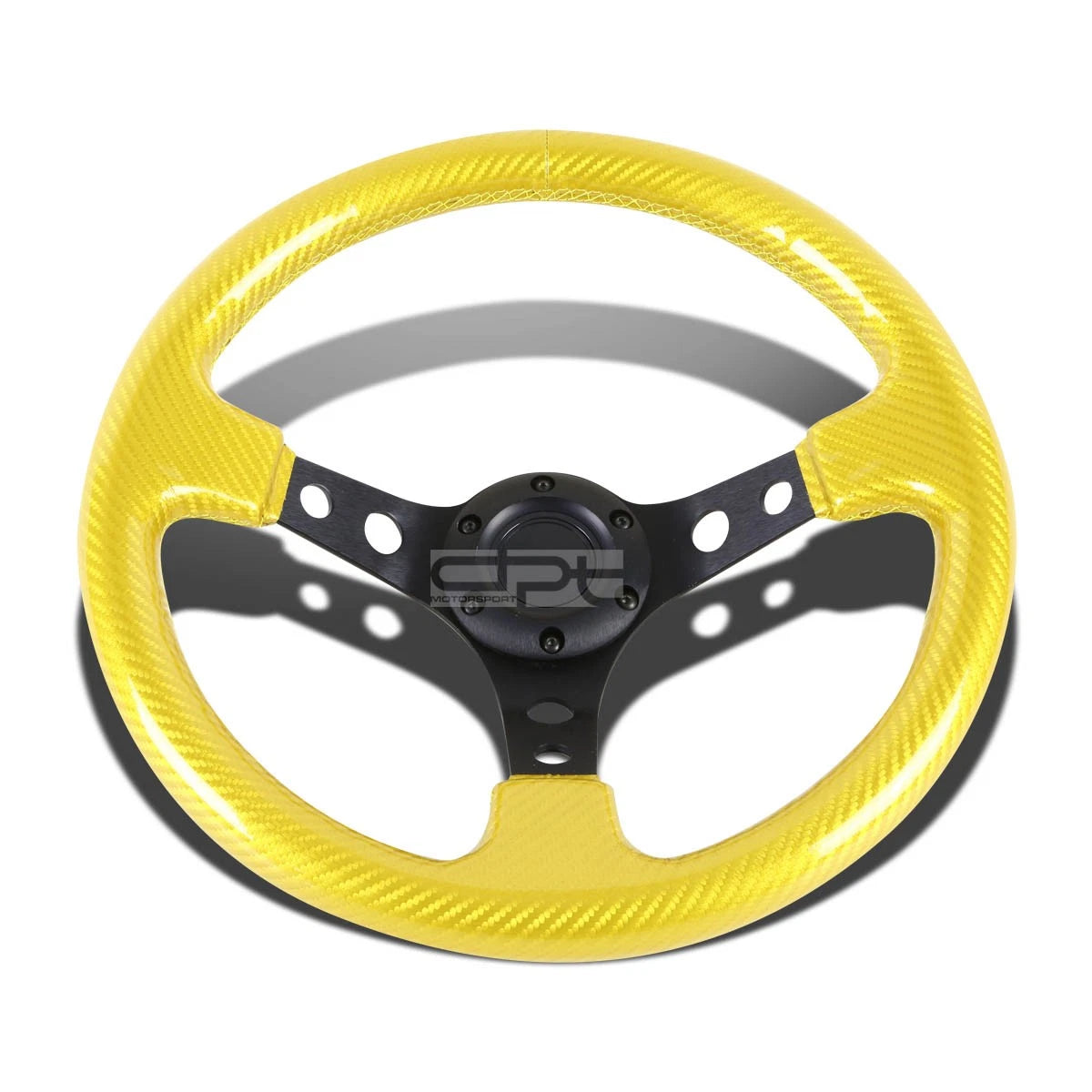 350mm 3"deep Dish Classic Carbon Fiber Look 6-hole | Built Supply Co