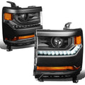 Fit 16-19 Chevy Silverado 1500 Black Amber Side Led | Built Supply Co