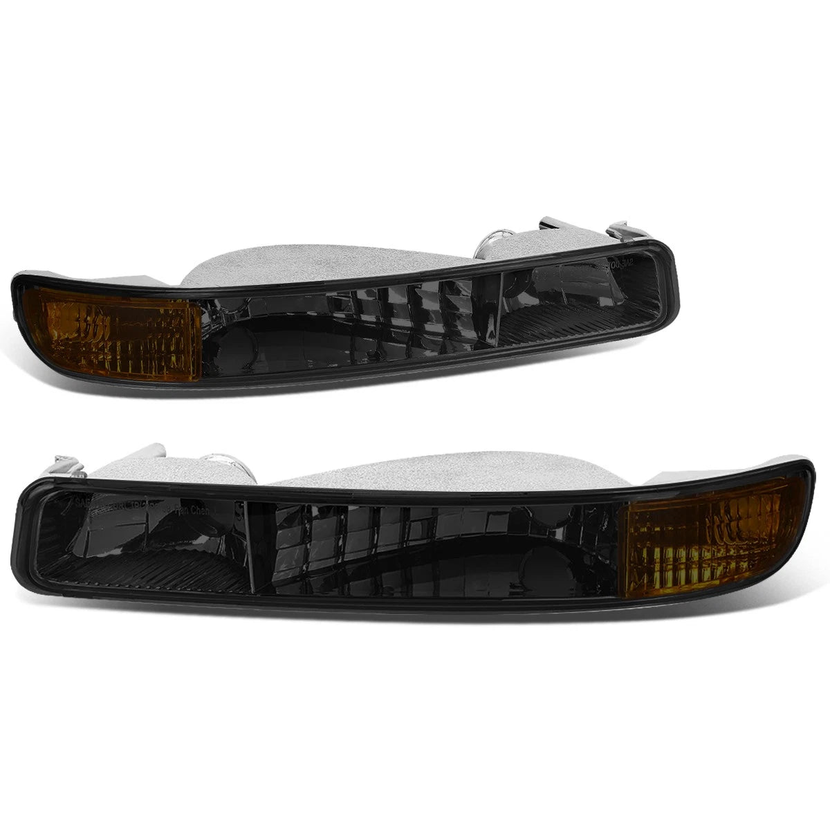Fit 99-06 Gmc Sierra/yukon Smoke Housing Tinted Lens Amber Corner
