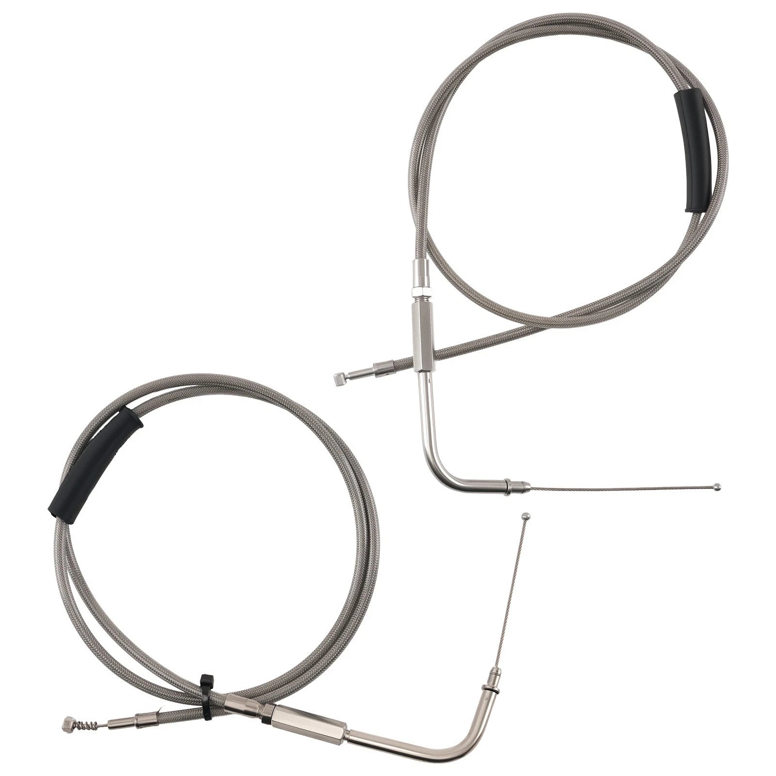 Braided Cable Set for Harley-Davidso<wbr/>n FXST FLST FXD 1996-UP 42" 36-0128