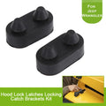Hood Lock Latches Locking Catch Brackets Kit-for Car Tj 97-06 Rubber
