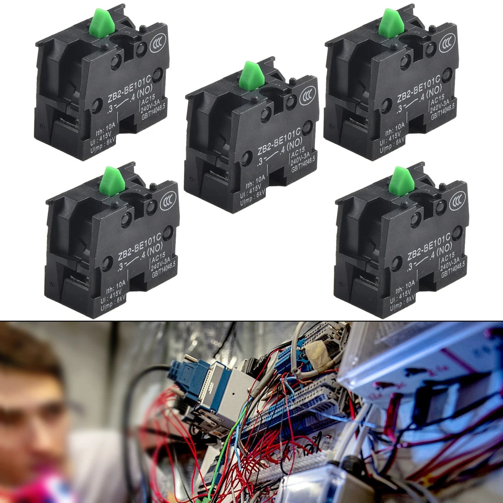 Factory Workshop Joystick Switch Push Botton Switch Black Contact 1nc