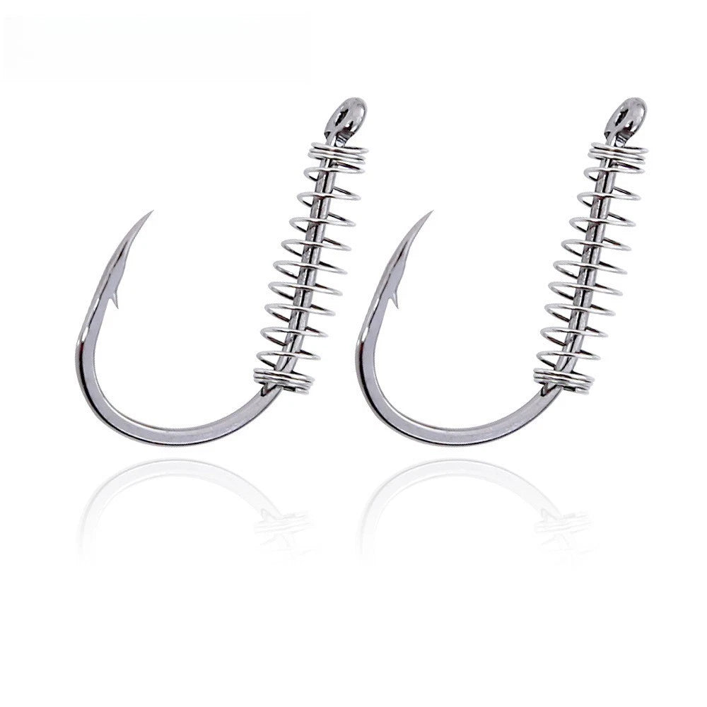 Coarse Fishing Spring Hook Set With Bait Cage Carbon Steel 5#-16#
