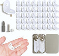 40 Pcs Small White L Brackets & 80 Pcs White Screws – 0.79X0.79 Inch