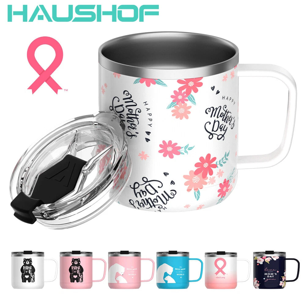 Haushof 14oz Stainless Steel Mothers Day Mug Tumblers Coffee Mug Cup