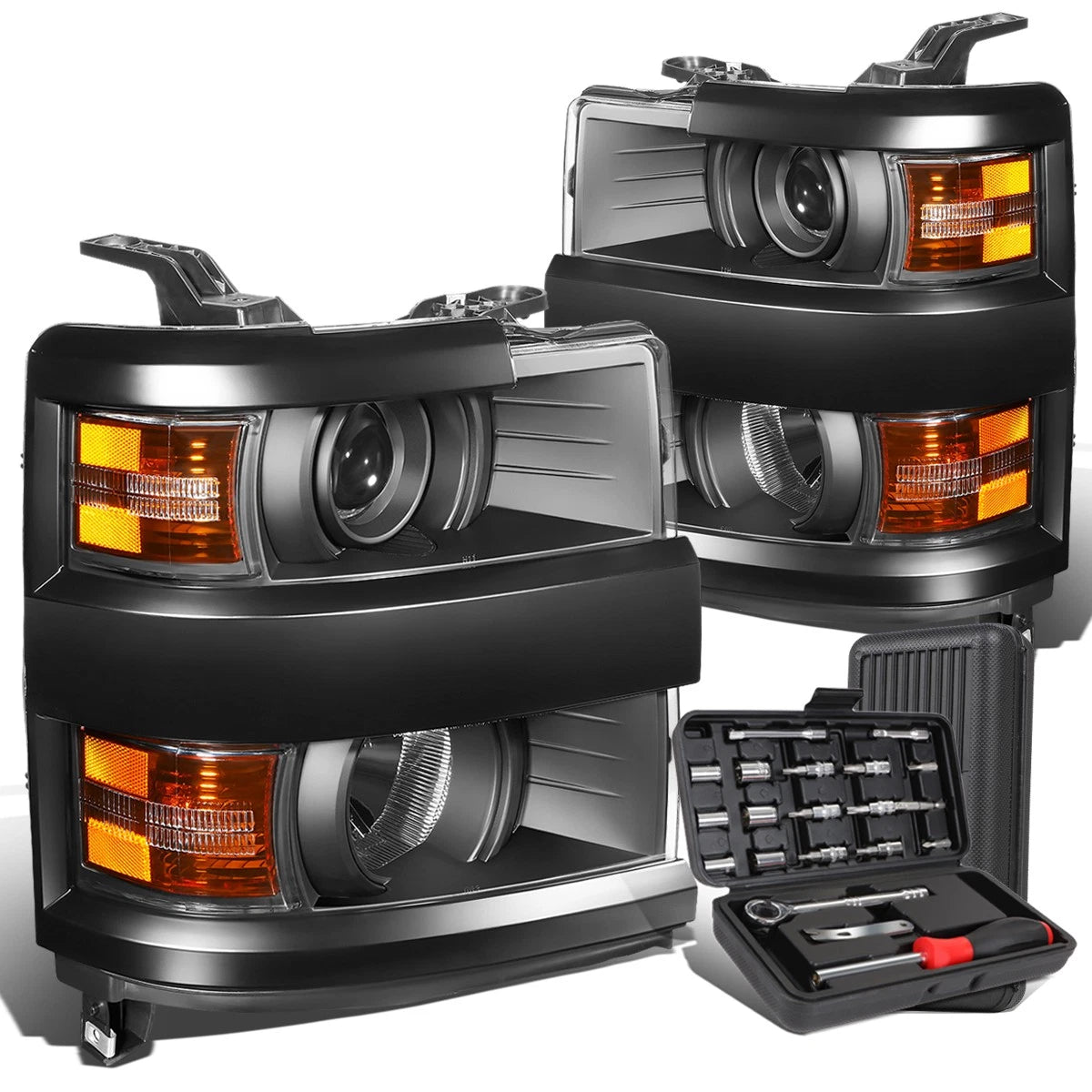 For 2015-2019 Silverado 2500hd Black Amber Signal | Built Supply Co