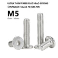 M5 Ultra Thin Flat Head Low Profile Screws A2 Stainless Steel
