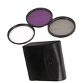 49mm-77mm Digital Camera Lens Filter Uv+cpl+fld Kit For Cannon Nikon
