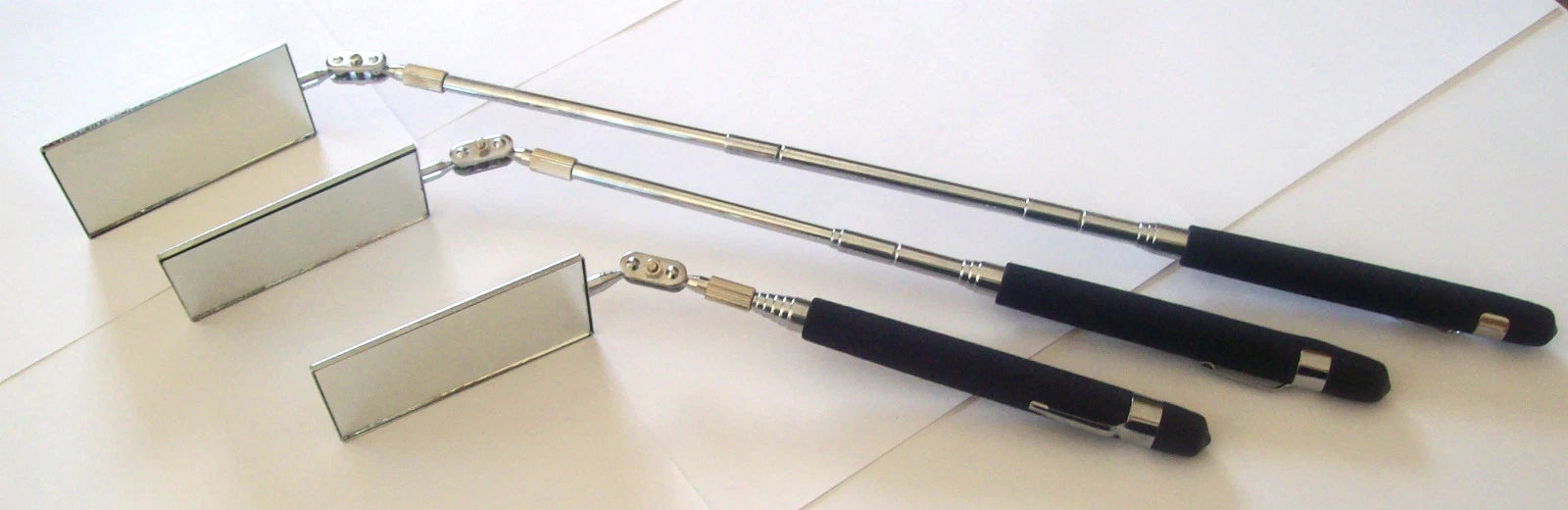 3 Rectangle 32" Flexible Telescoping Inspection Mirrors 8015tm