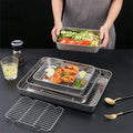 Stainless Steel Baking Tray With Grid Rack For Roasting And Cooling