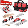 Goldblatt 2 Piece Stainless Steel Trowel Set & 8 Piece Masonry Hand