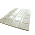 25 Pack Self-adhesive Rubber Feet Large Clear Square Bumpers 1.0" X