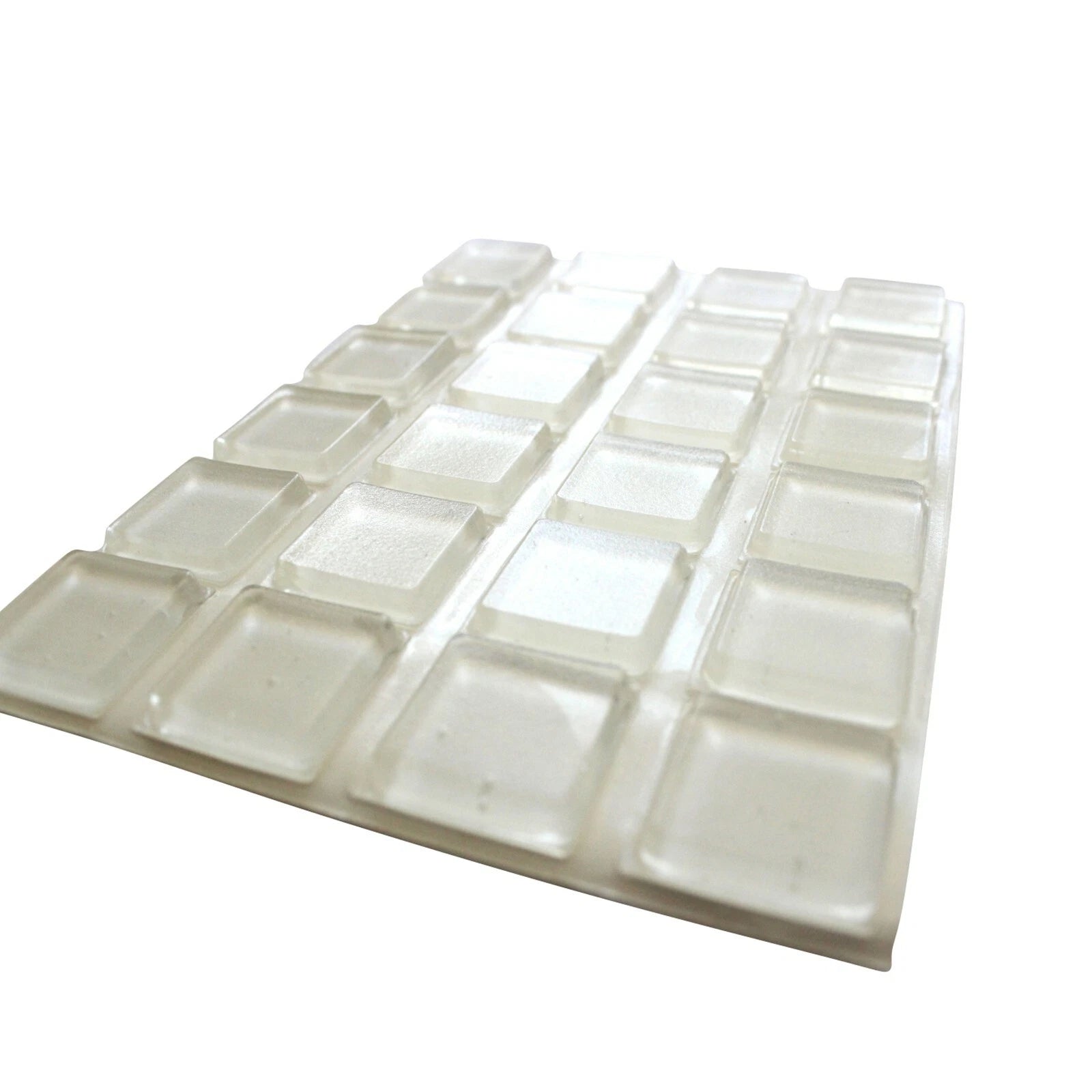 25 Pack Self-adhesive Rubber Feet Large Clear Square Bumpers 1.0" X