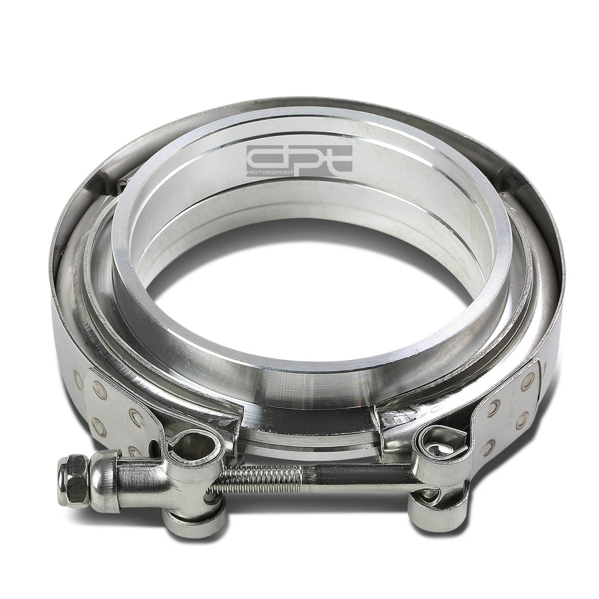 3" Stainless V-Band Clamp+Aluminum Flange For Turbo Down Pipe