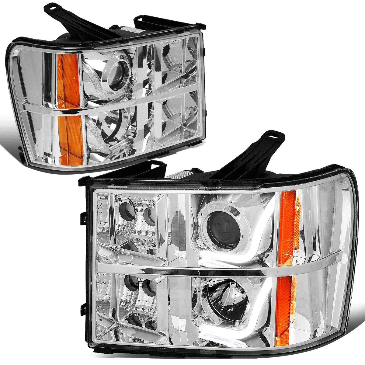 For 2007-2014 Gmc Sierra Chrome Amber Signal 3d Led | Built Supply Co