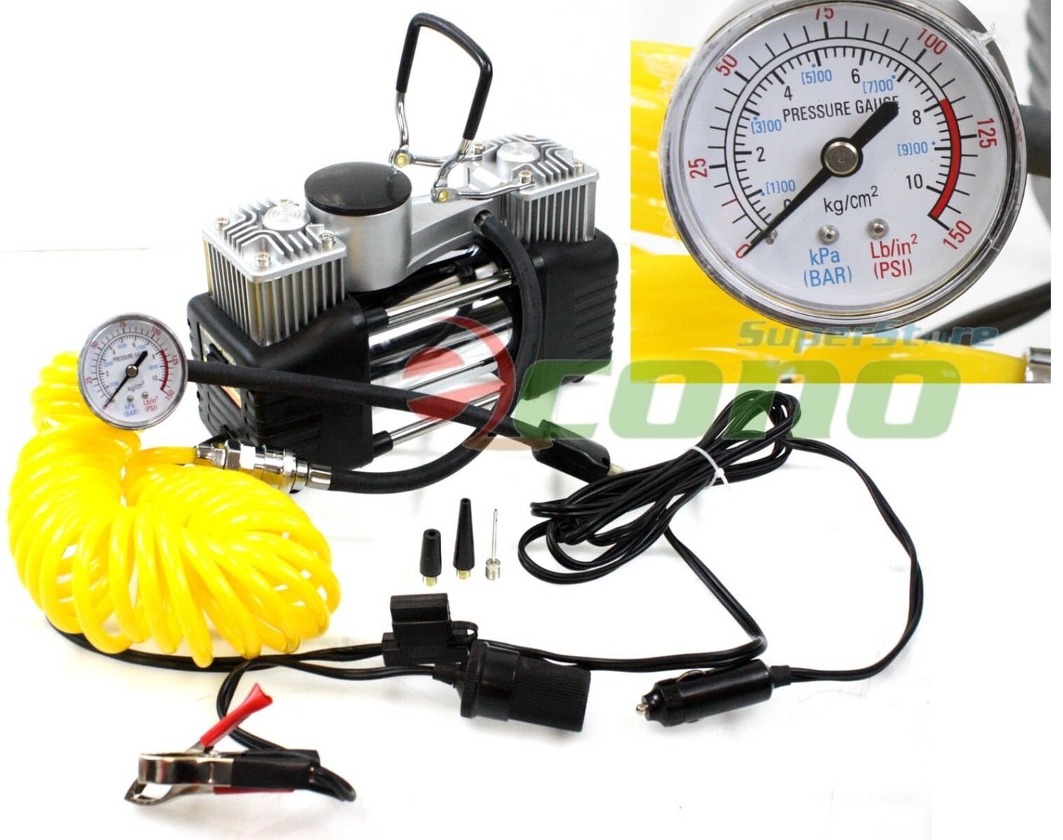 Roadside SOS 12V Air Pump Compressor Tire Inflator 150psi by Roadside SOS