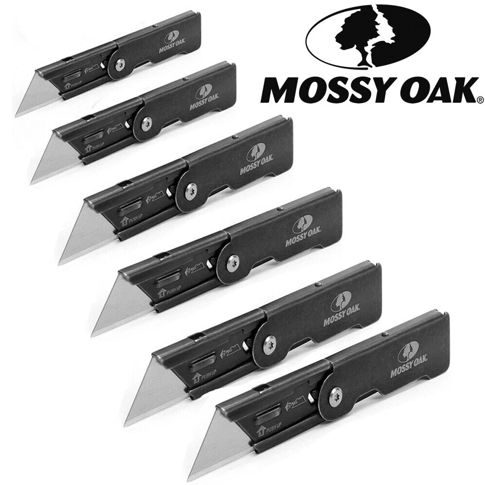 Mossy Oak Folding Pocket Utility Knife Set W/frame Lock Stone Washed