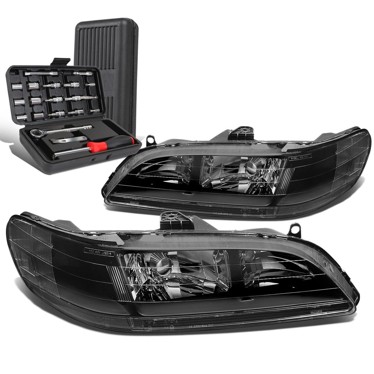 For 1998-2002 Honda Civic Pair Black/clear Signal | Built Supply Co