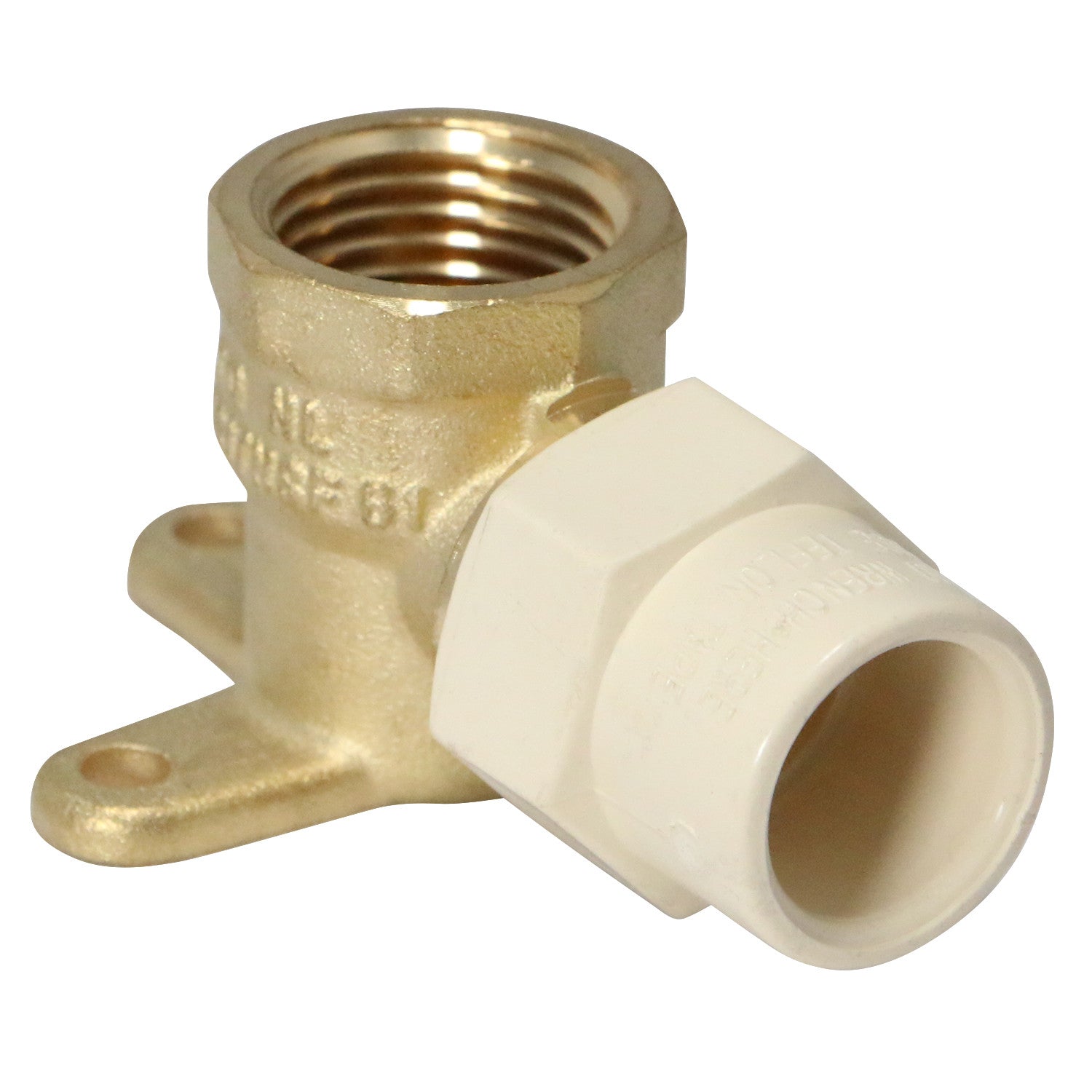 1 Pack XFITTING 1/2" Female NPT X 1/2" CPVC Drop Ear El