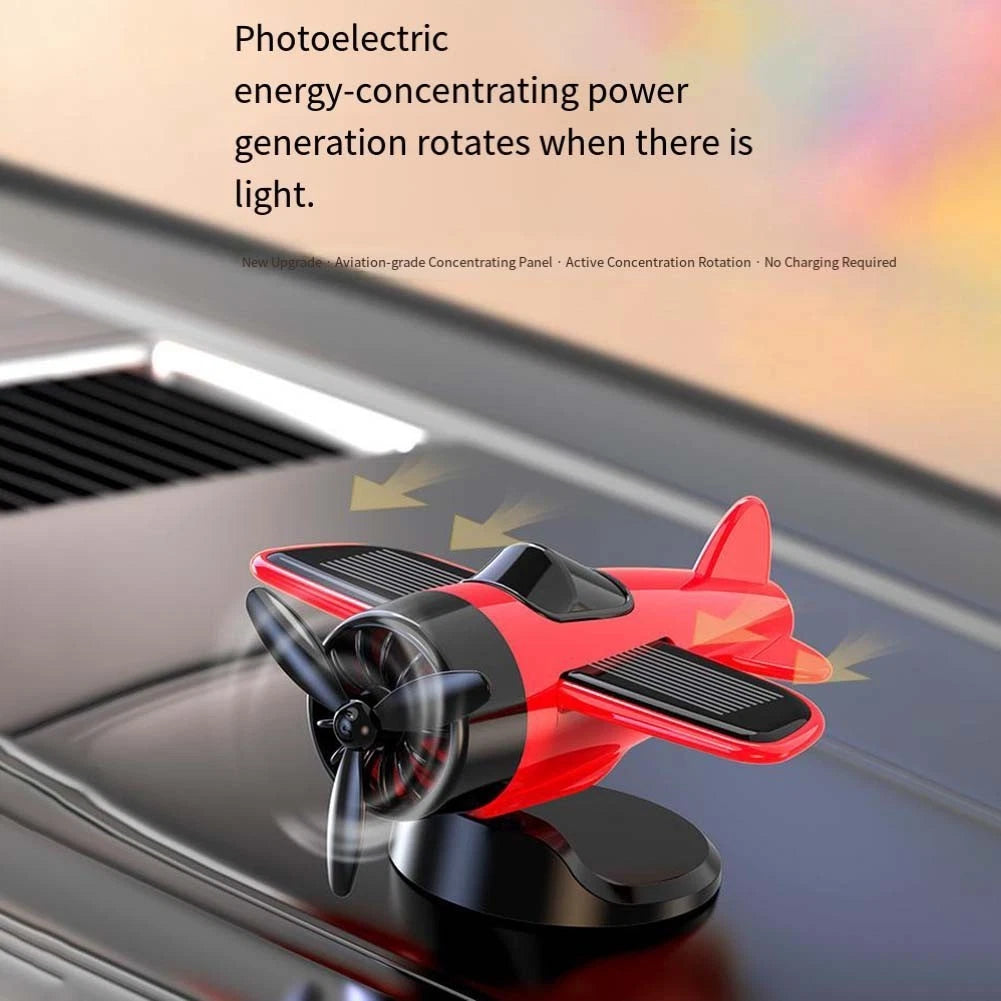 Solar Airplane Ornament Fun Addition To Any Car Bedroom Or Office