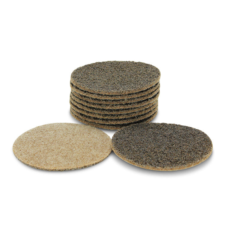 10 Pack - 5" Hook and Loop Surface Conditioning Sanding Discs, Tan