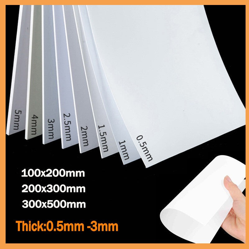 White ABS Plastic Sheet 0.5mm to 5mm Thickness