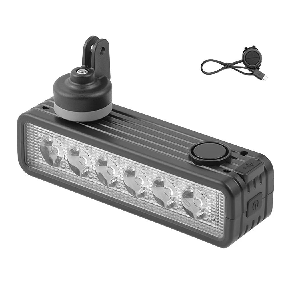 500 Lumens Dual Function Bike Light With Loudspeaker For Enhanced