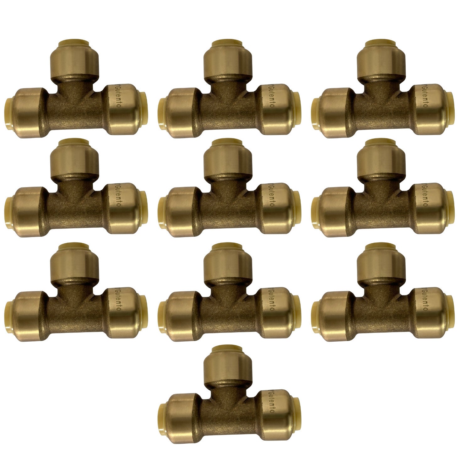 XFITTING 3/8" Push Fit Tee 10 Pack