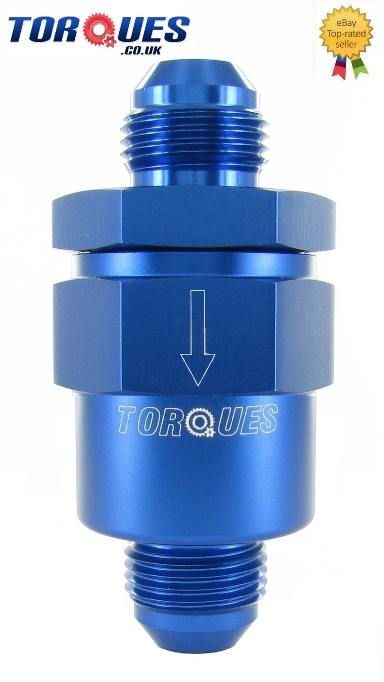 AN -8 (AN8 AN 08) Blue Anodised Billet Check Valve