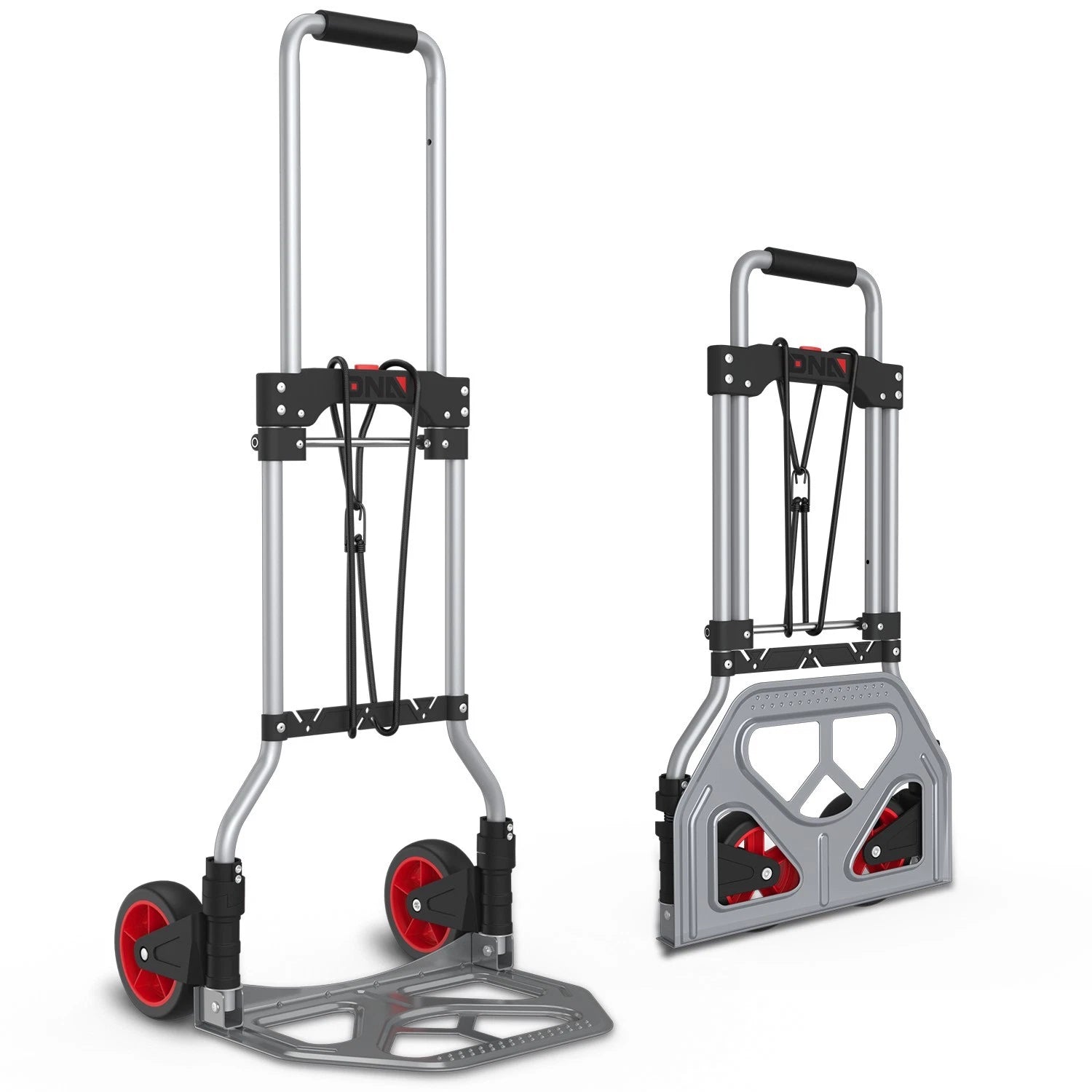 27.9"-36.6" 176lbs Capacity Red Foldable Steel Hand | Built Supply Co