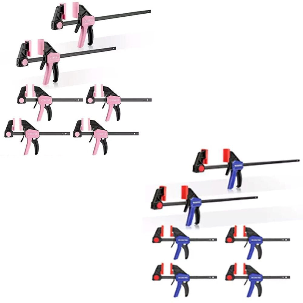 6Pack Pink/Blue One-Handed Clamp/Spreader 6" 12" Light-Duty
