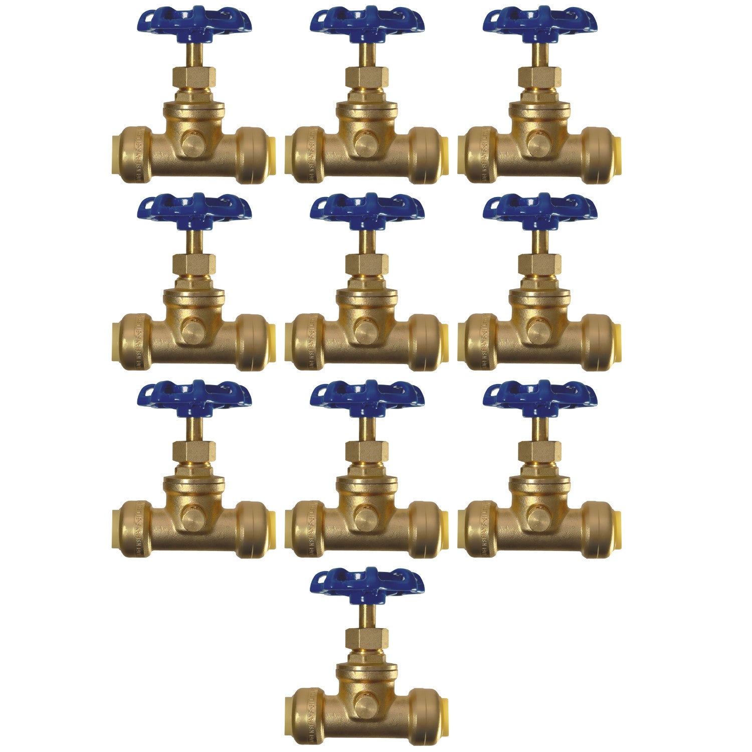 XFITTING 1/2" Push Fit Gate Valve 10 Pack