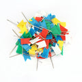 Flag Marker Shape Map Pins Cork Notice Board Push Pin Assorted Office