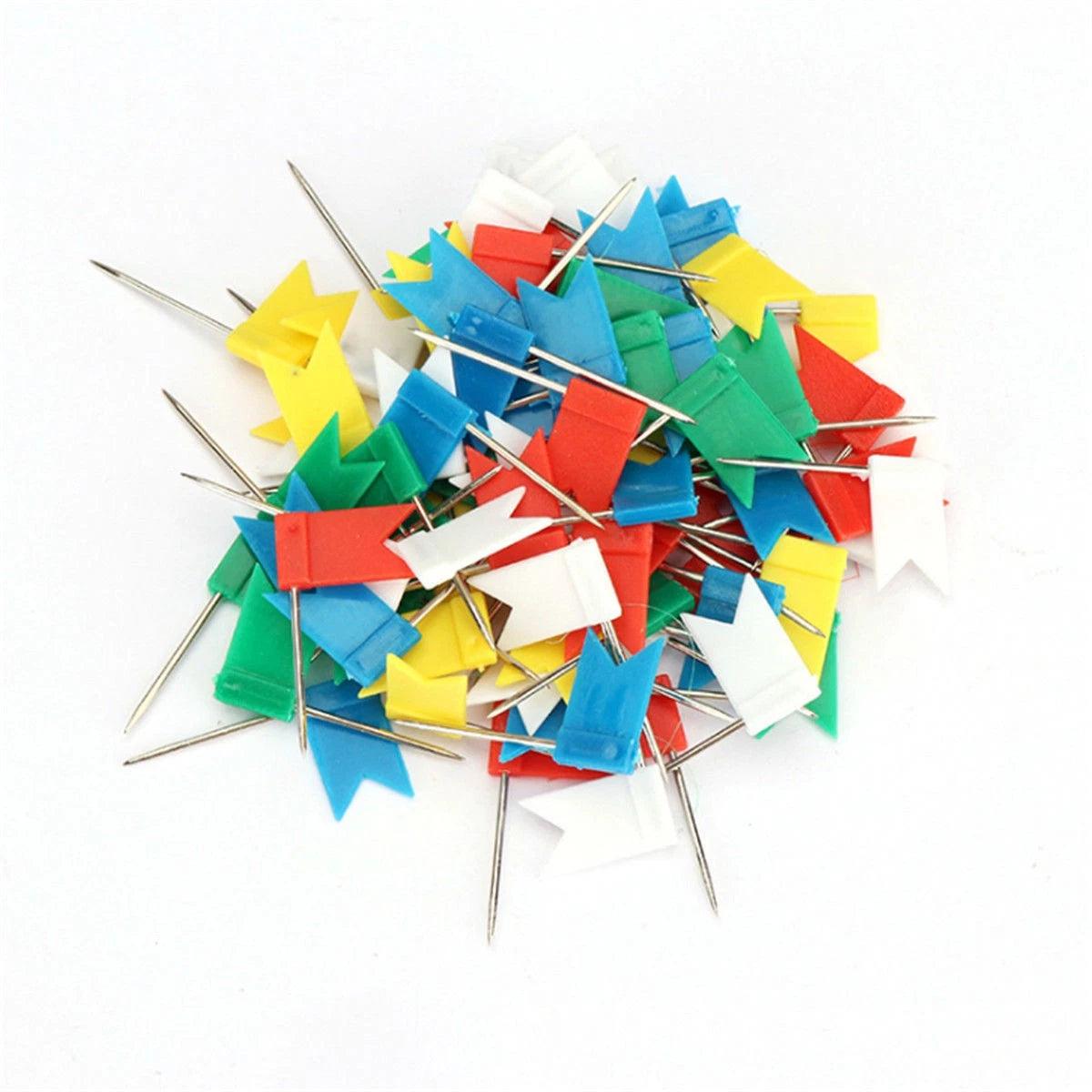 Flag Marker Shape Map Pins Cork Notice Board Push Pin Assorted Office
