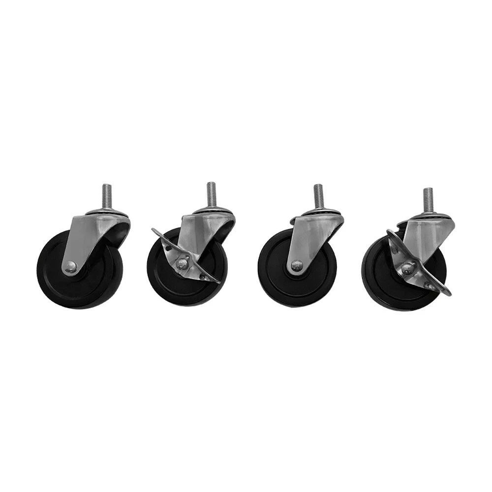 Swivel Ball Bearing Caster Wheels 360 Degree Movement Lock No Lock 3''