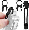 [2-Pack] 2 Black Quick Release Pocket Clips + 2 Black Lanyard Rings