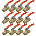 XFITTING 1/2" Push Fit x 1/2" FNPT Ball Valve 12 Pack