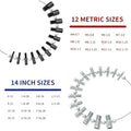 Thread Gauge Set For Nut Bolt Size Identification Carbon Steel