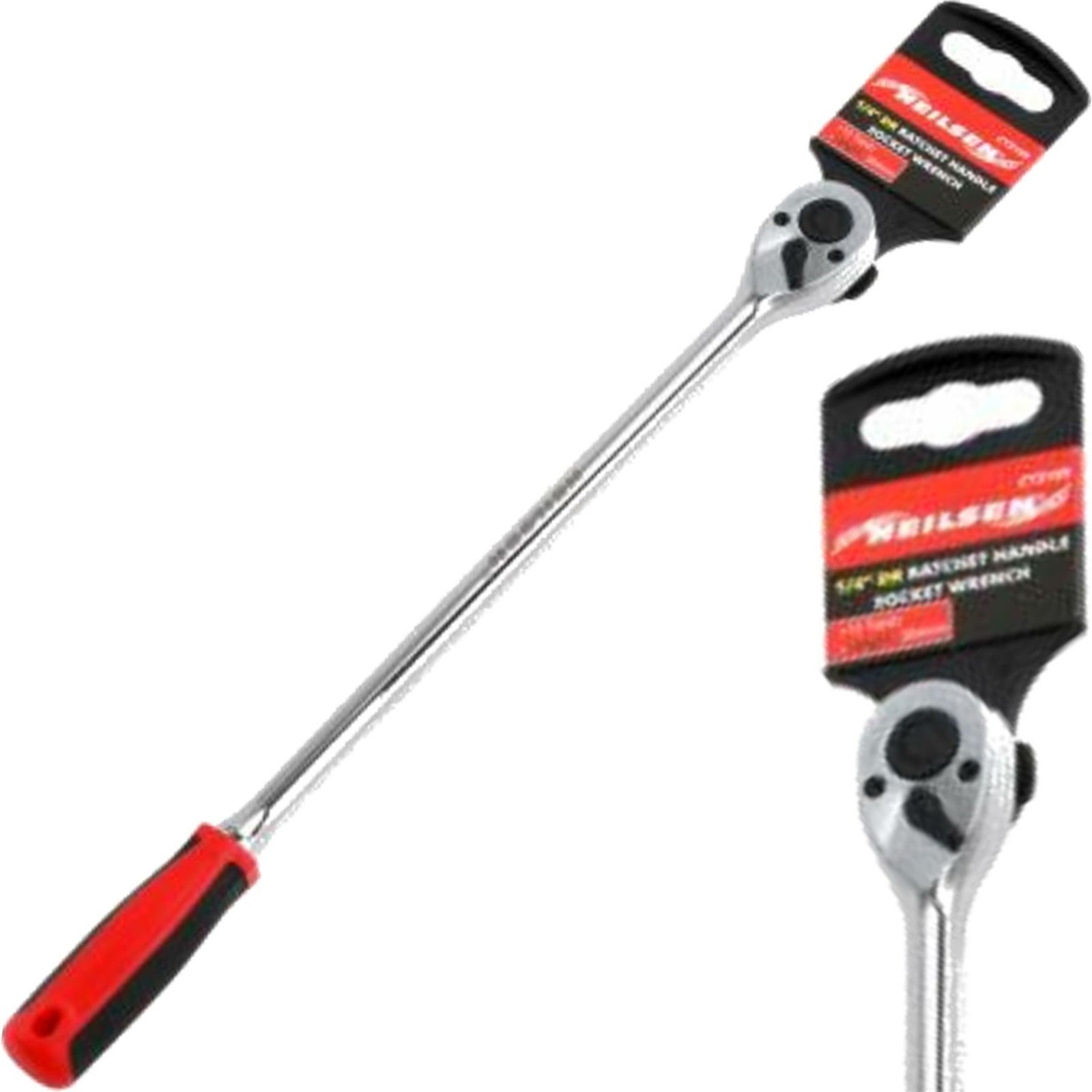 Neilsen Extra Long Reach Socket Ratchet - 1/4" Drive by Neilsen