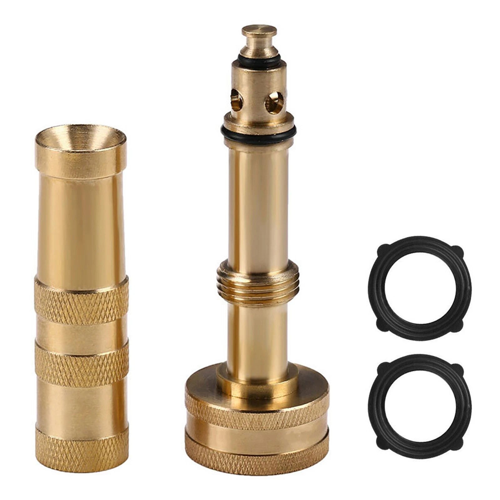 3/4" Garden Brass Adjustable Nozzle High Pressure Twist Water Hose